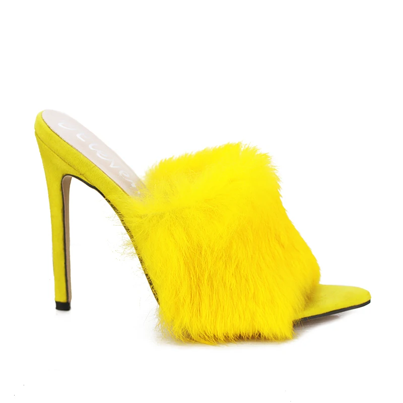 Luxury Furry Slide Sandals Shoes