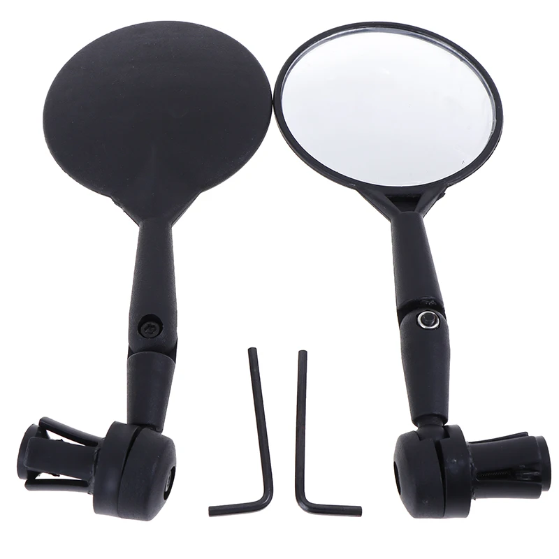 Bicycle Rearview Mirrors Wide-angle Convex Mirror Cycling Silicone Handle