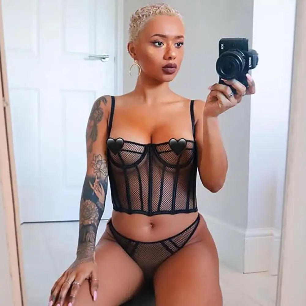 

2019 Wish Stylish Europe America New Hot Sale Fashion Summer Black Sexy Interesting Club High Street Sets