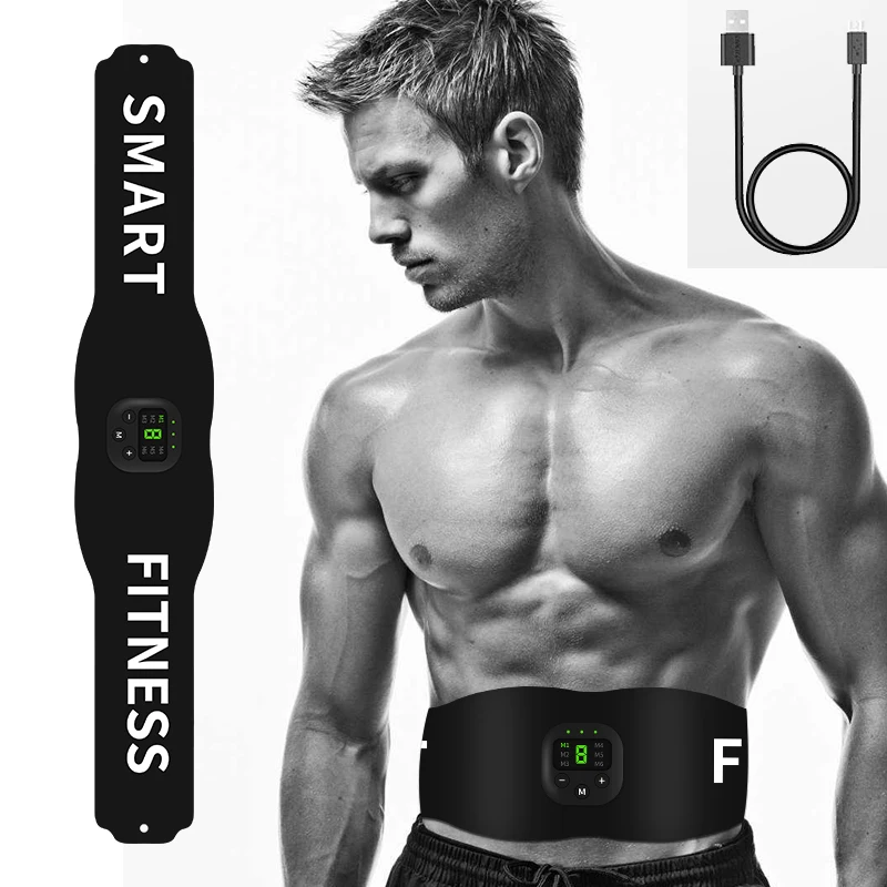 

Wireless Abdominal Muscle Stimulator Trainer Rechargeable Electric Weight Loss Vibration Body Slimming Belt Fitness Equipment