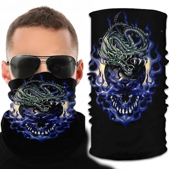 

Full Face Motorcycle Face Shield Balaclava Face Mask Ghost Tactical Mask 3D Skull Sport Mask Neck ice Cream Sunscreen mask