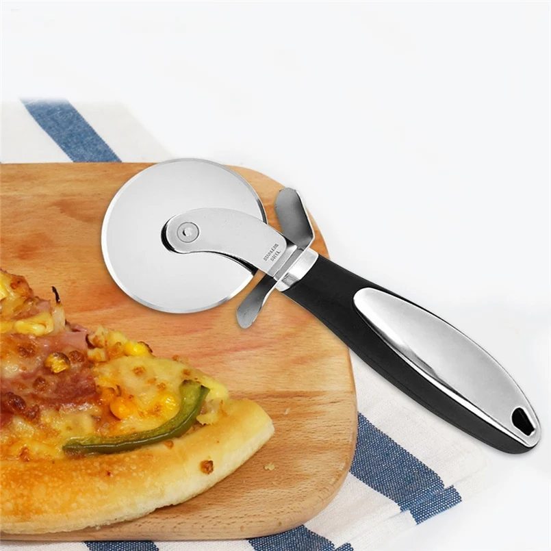 Stainless steel pizza cut cake pastry pancake pie round food slicer wheel slicer blade for easy thin and crisp pizza 30O7 (8)