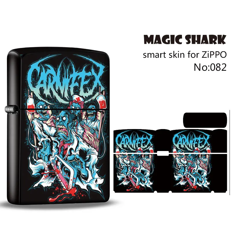 Чехол пленка Magic Shark Moon Sun Zimbie с черепами в стиле панк 3 м ПВХ стикер для зажигалки