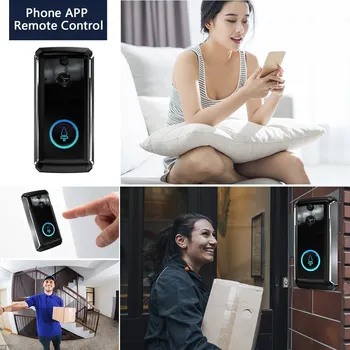 

Wireless Smart WiFi DoorBell IR Video Visual Camera Intercom Home Security