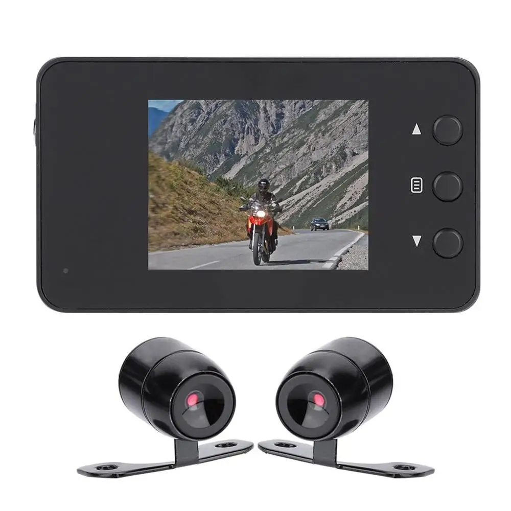 

3 Inch Motorcycle Motorbike Dual Camera Action Video Dash Cam Recorder Dvr 1080P 140 Degree Ultra Wide Angle Lens