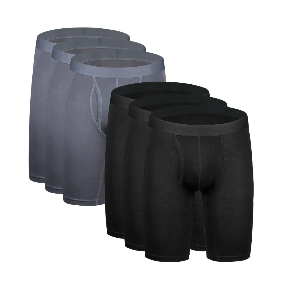 6Pcs K0322 Mix C25 6 шт./партия,, модные, сексуальные, брендовые, хлопковые мужские, большие размеры, длинные трусы-боксеры нижнее белье, удобные, усиленные трусы - Цвет: 6Pcs K0322 Mix C25