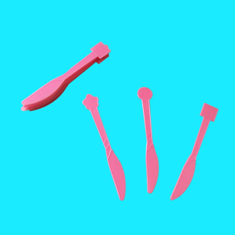 Knife(10Pcs) Набор для вечеринки в честь Дня Рождения, для девочек, с рисунком фламинго, свадебные украшения, одноразовые столовые приборы, вечерние тарелки, бумажные соломинки, для детского душа - Цвет: Knife(10Pcs)