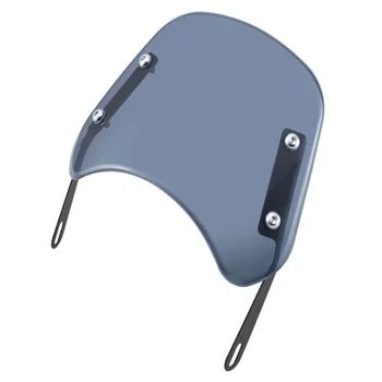 

Vintage Smoke Windshield Compact Sport Wind Deflector Visor Universal For Harley Yamaha Suzuki 5-7" Headlight Cafe Racer