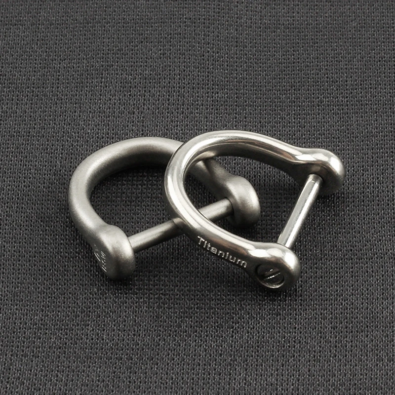 Boucle en alliage de titane pour porte-clé, petit outil EDC en forme de D