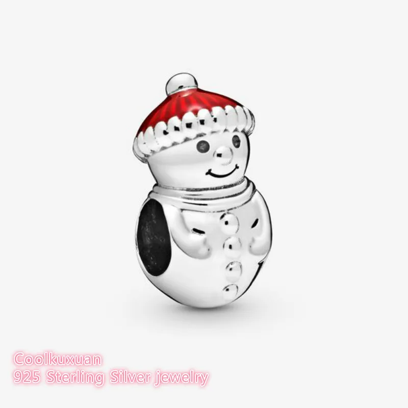 

Winter 100% 925 Sterling Silver Snowman and Santa Hat Charm beads Fits Original Pandora bracelets Jewelry Making