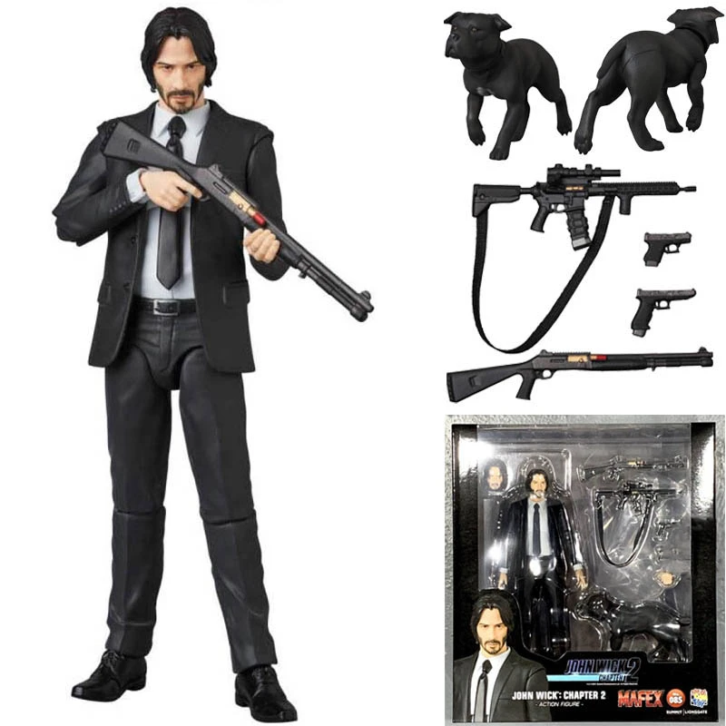 Mafex 15CM JOHN WICK Chapter 2 PVC Action Figur Modell Spielzeug Puppe Gift