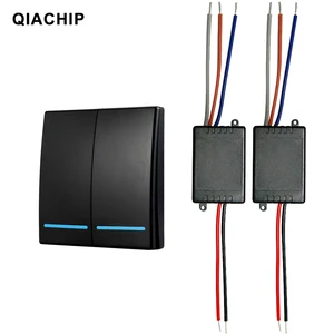 Image 1 - Qiachip 433mhz controle remoto sem fio dc 12v 24v 1ch universal relé módulo receptor & porta led relé receptor interruptor de luz