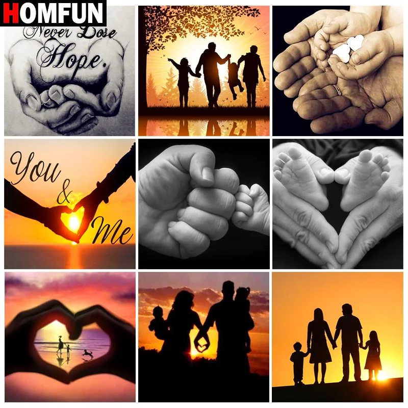 Diy 5d Diamond Painting &ldquo;Family hands love
