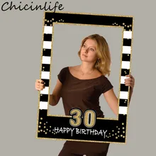 Chicinlife 1 шт. 1st 16th 18th 21st 40th 50th 60th Photo Booth Реквизит День рождения фоторамка 1st на день рождения Юбилей расходные материалы