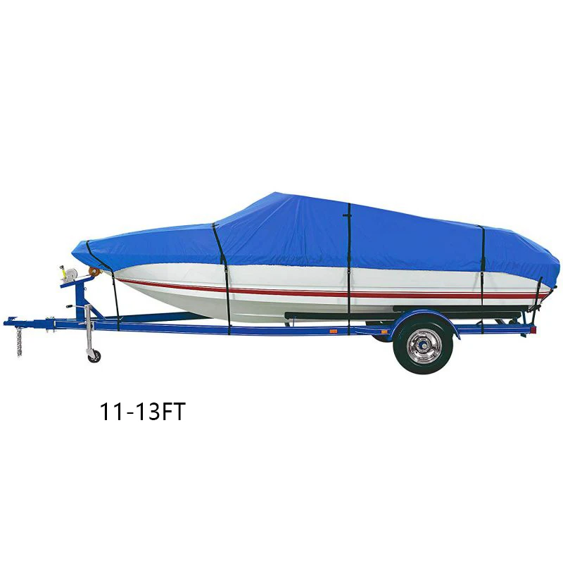11-13FT 11-22ft Trailerable 210D покрытие для лодки водонепроницаемый серый рыбий лыжный v-корпус Солнцезащитный УФ-протектор для катера швартовки - Цвет: 11-13FT