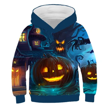

2020 Autumn and winter Pumpkin lanterns Kids 2020 New Boys Girls Fashion Halloween Sweatshirt Children polyester Outwear Clothes