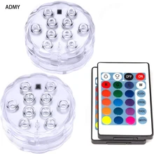 Кальян светодиодный светильник подводный светодиодный светильник с дистанционным управлением водонепроницаемый светильник панели светодиодный светильник для аквариума светильник украшения