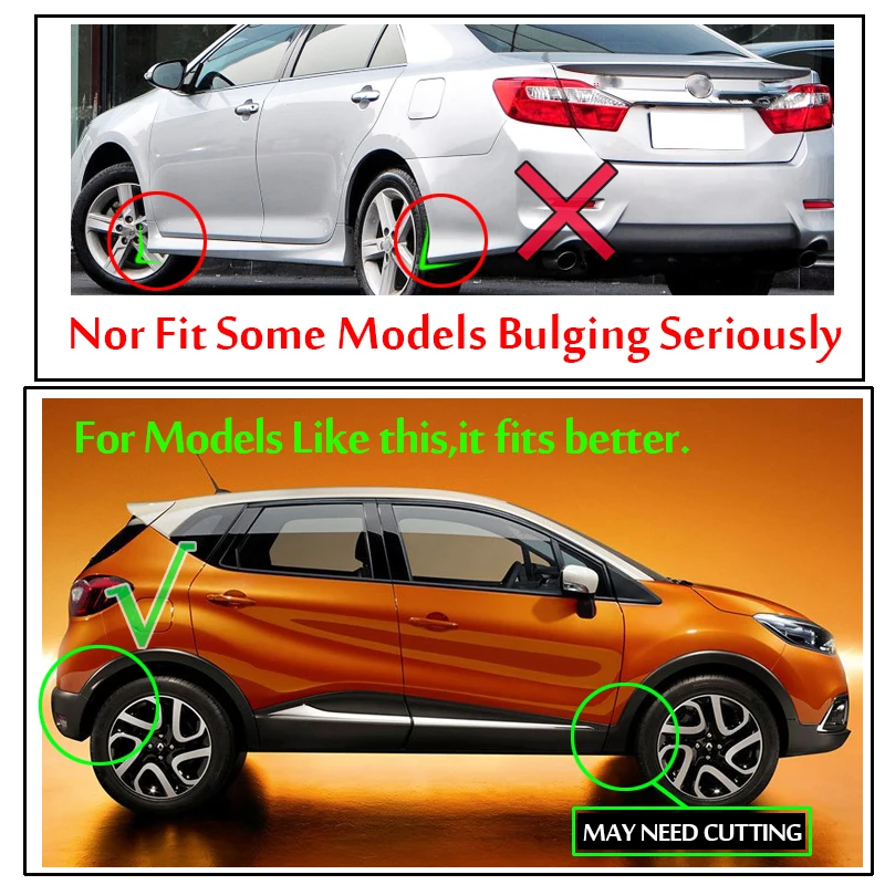 4 шт. Универсальные Брызговики передние и задние для Renault Megane Captur Clio Kwid Kadjar Fluence Symbol