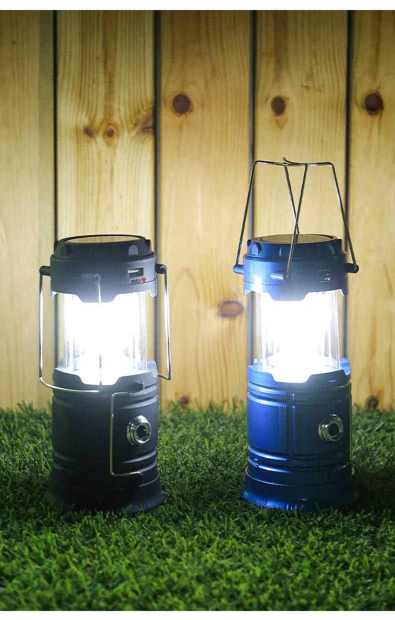 outdoor solar spot lights Outdoor Camping Lamp Solar Multifunctional Household Portable Strong Light Emergency Lantern ChargingTent Use 18650 Battery solar led lights outdoor