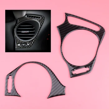 

CITALL NEW Carbon Fiber Black 2pcs Side Air Vent Outlet Cover Trim Fit for LEXUS IS250 300 350 2006-2008 2009 2010 2011 2012