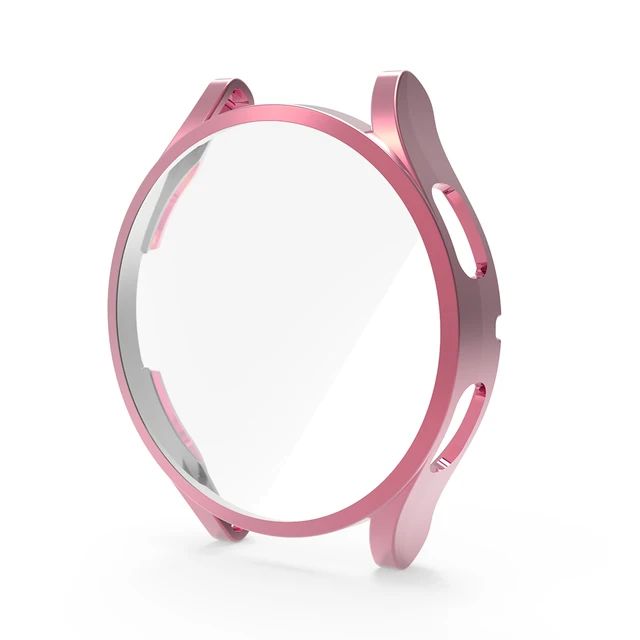 Samsung Galaxy Watch 4 Screen Protector 40mm 44mm, All-Around TPU Anti-Scratch Flexible Case Soft Protective Bumper Cover Pink