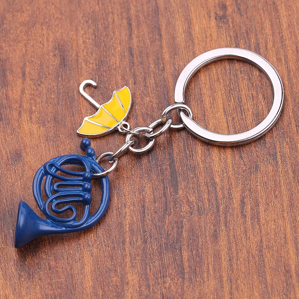How did I meet your Mother Keychain Fantasy Yellow Umbrella Blue Big Trumpet Keychian For Girl Fans Memory Jewelry Key ring | Украшения и