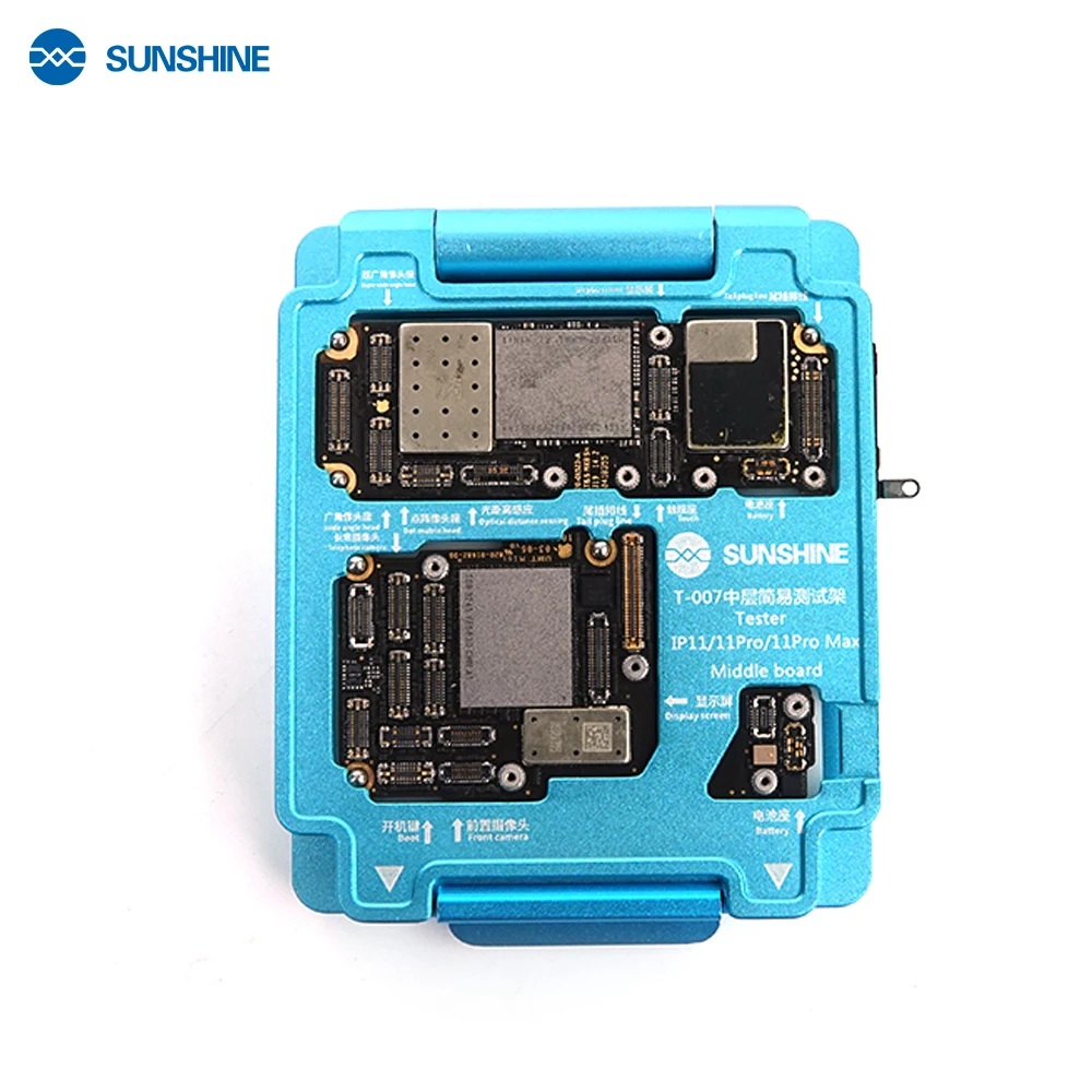 

SUNSHINE T-007 3 в 1 средний доска тестер для iPhone 11/11 Pro 11Pro MAX Двухслойная верхняя и нижняя часть ремонта печатных плат испытательная машина