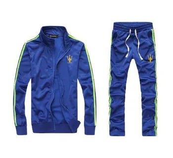 

Men Strips Full Outdoor Gym TrackSuit Sport Jacket Coat Sweats Bottom Top Suit Trousers Pants Track Suit Outfit 5 Colors
