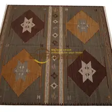 Ковер килим шерсти ручной работы турецкий домашнего декора квадратный богемный натуральный