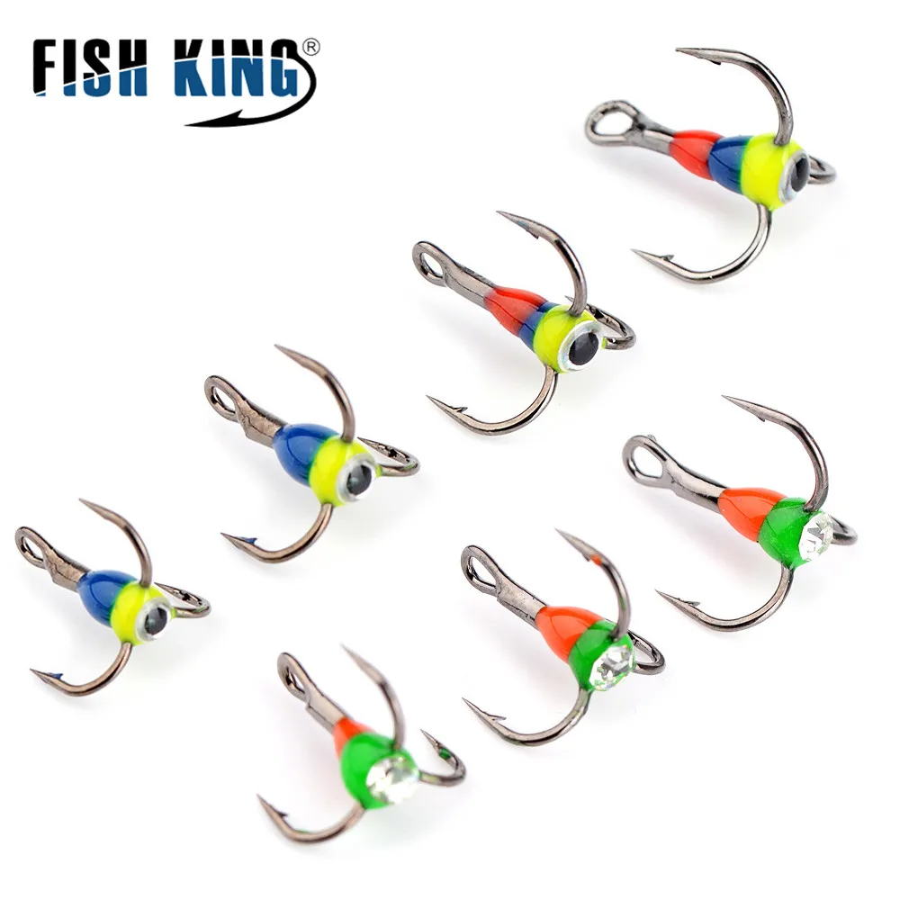 FISH KING Зимние рыболовные крючки для подледной рыбалки из высокоуглеродистой