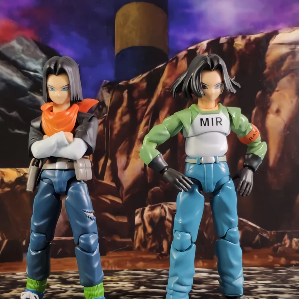 

Lensple 2PCS/Set Dragon Ball Class E adventurer SHF ANDROID NO.17 and super ANDROID NO.17 Action Figure Model Toys