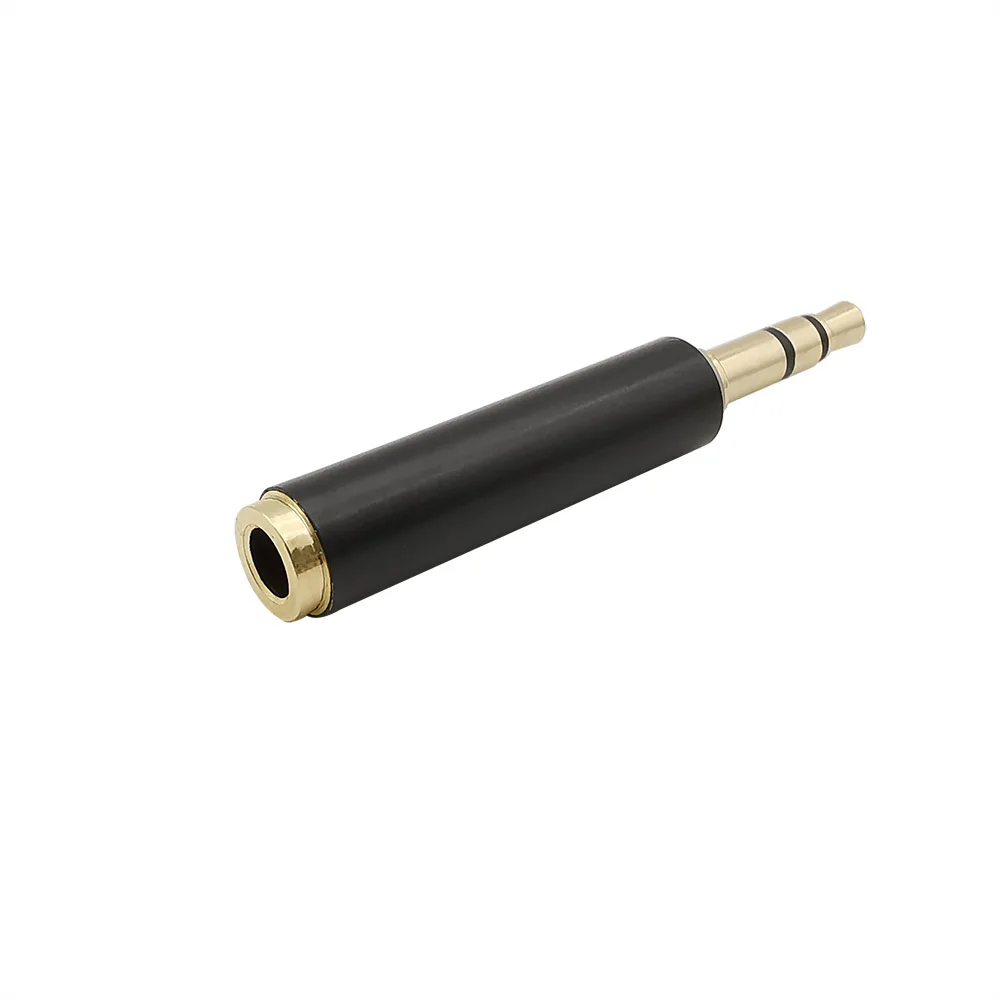 2Pcs 3.5mm 3 Pole Male To 4 Pole Female Stereo Audio Adapter Gold Plated TRS 3.5mm Plug To Jack Audio Mic Converter Connector