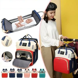 Sac à dos Portable pour maman, multifonction, grande capacité, étanche, sac de voyage pour maman et bébé, sac à couches, berceau pliant 