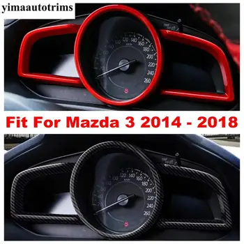 

Accessories Fit For Mazda 3 Hatchback Sedan 2014 - 2018 Front Dashboard Red / Carbon Fiber Look ABS Decoration Frame Cover Trim