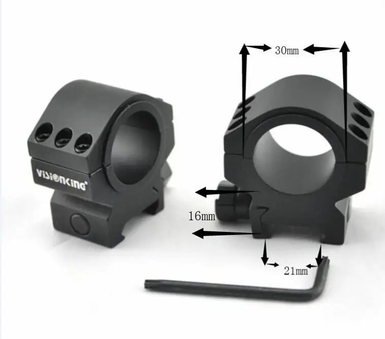 Черный Visionking 2-10x32 FFP 30 мм прицел дальний страйкбол охота первая фокальная плоскость Ar15 m16 оптический прицел прицела с кольцами - Цвет: Черный