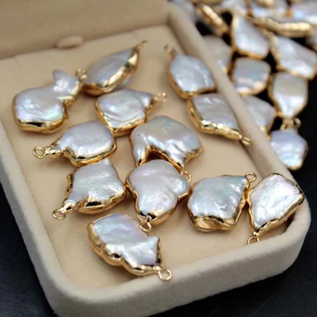 

Gold Color Cooper Natural Real Freshwater Baroque Pearls Necklace Bracelet Earrings Jewelry Parts Component Fittings 50pcs/lot