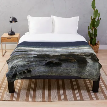

Drop Shipping Printed Throw Blanket Sherpa Fleece Soft Blanket Flannel Rug Home Decoration For Bed Sparkling Sea