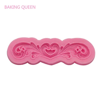 

BAKING QUEEN DIY Vintage Relief Flower Vine Border Silicone Mold Fondant Mold Cake Decoration Chocolate Gumpaste Mold