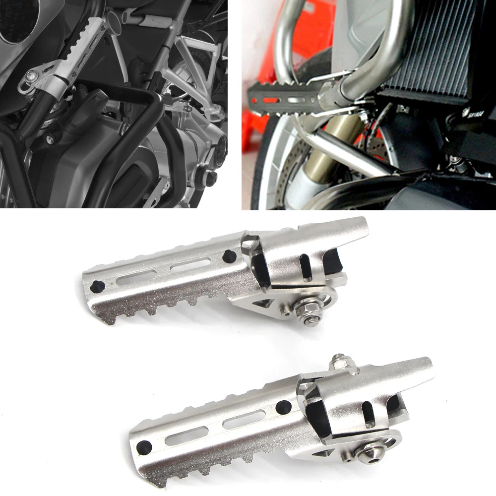 

Motorcycle Highway Silver Highway Front Pegs Footrests Foot Pegs For BMW R1200GS R 1200 R1200 GS adv adventure LC 2013-2019