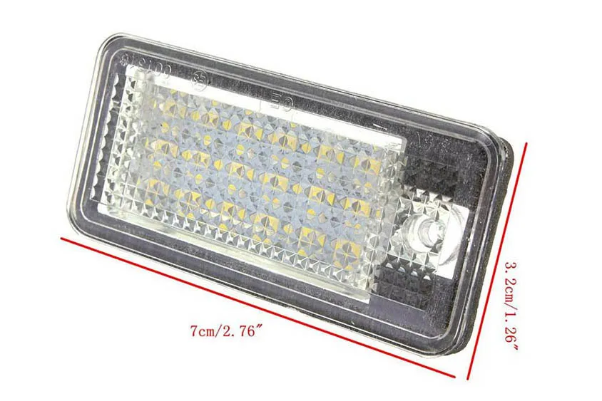 2 шт. автомобильный номерной знак светодиодный свет для Audi A3 S3 A4 S4 B6 B7 A6 C6 S6 4,9 12V лампа для освещения номерного знака лампы комплект