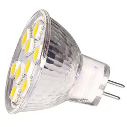 MR11 9 светодиодный лампы 5050 SMD1.8W 12 В белый и теплый белый светодиодный энергосберегающие лампы 10 шт./лот