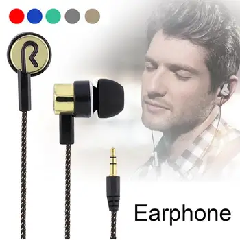 

Fashionable In-Ear Stereo Earphone Braided Wire Headset sport earphone for running music Phone PC Earphone