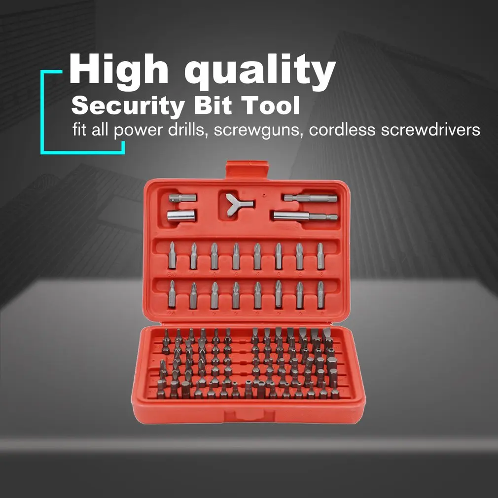 100 шт. хромированный набор инструментов для обеспечения безопасности Torx