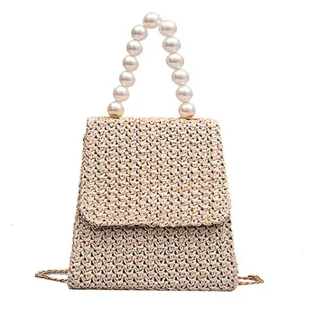 

New Women Bag Lovely Summer Round Beach Bag Fashion Handmade Straw Shoulder Crossbody Bag Handbag Tote Crochet Satchel
