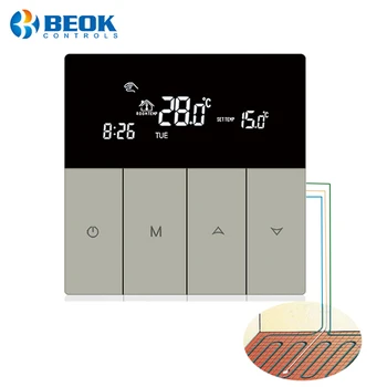 

Beok New Arrival Thermostat Heating Temperature Controller Weekly Programmable LCD Touch Screen Thermoregulator For Warm Floor