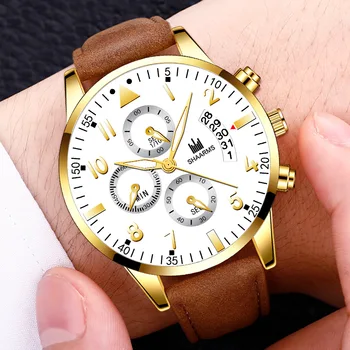 

2020 Wristwatch Male Clock Quartz Watch Men Top Brand Luxury Famous Wrist Watch Business Quartz-watch (Small Dial No Work B3702