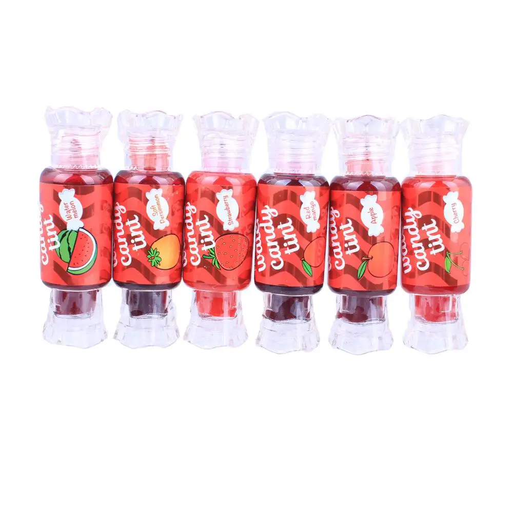 24pcs/lot Candy Style lasting lipgloss Waterproof Dyeing Lip Tint lovely with sweetly flavour Liquid lip stick 4