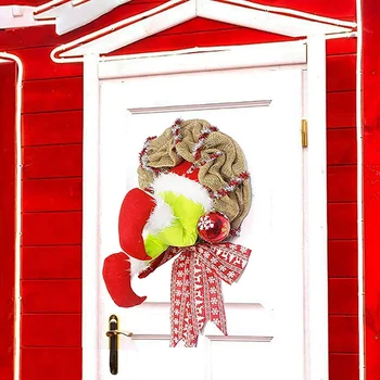 

Xmas Thief Decor Decoration Props Christmas Thief Stole Christmas Wreath Hanging Thief Stole Home Decoration Christmas Garland