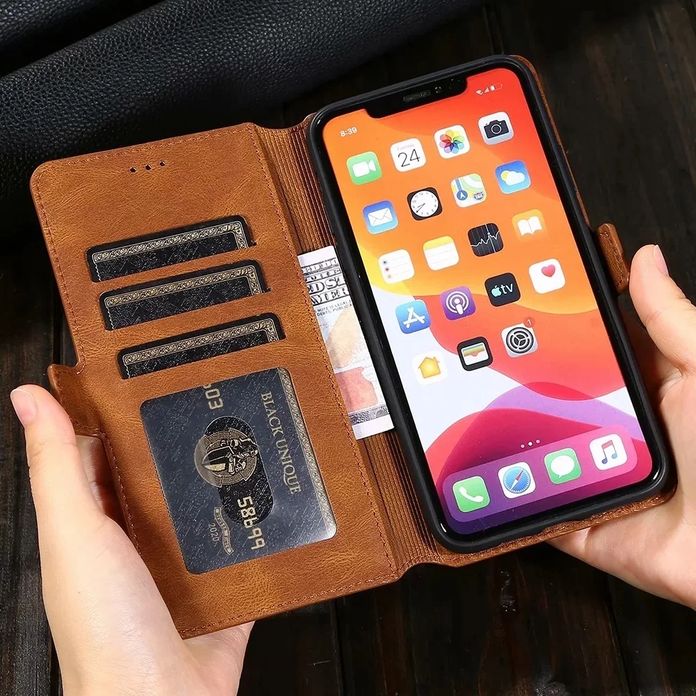 iphone 8 plus case Ultra Thin Leather Flip Cover Wallet Case for iPhone 11 Pro XS Max XR X 8 7 6s 6 Plus 5 5S SE 2020 Card Slots Folio Coque Stand phone cases for iphone 7