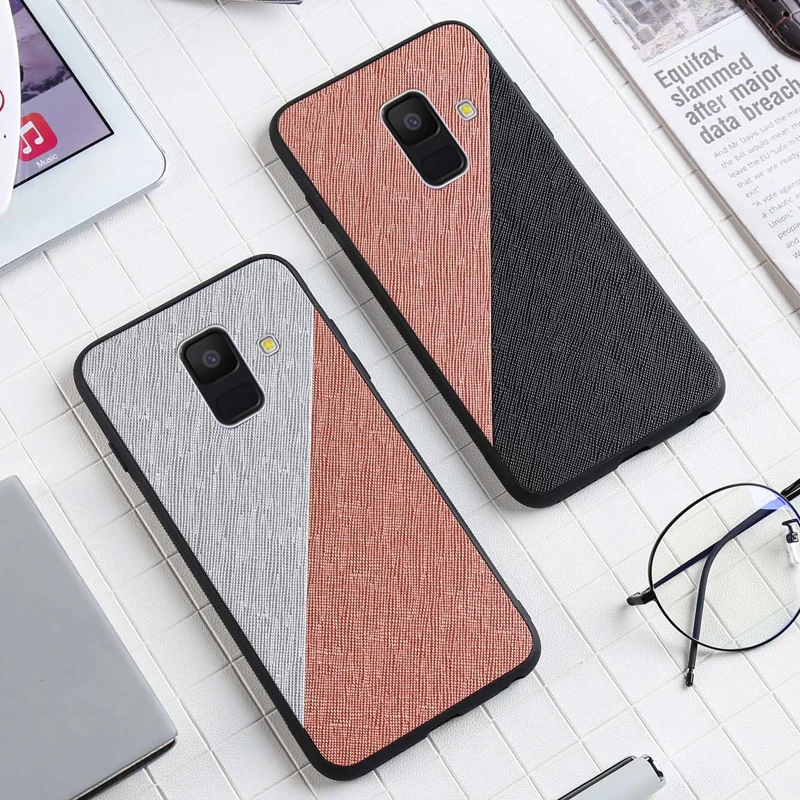 YonLinTan чехол для samsung Galaxy A6 Plus 2018 A6plus модный тканевый ударопрочный чехол-бампер с